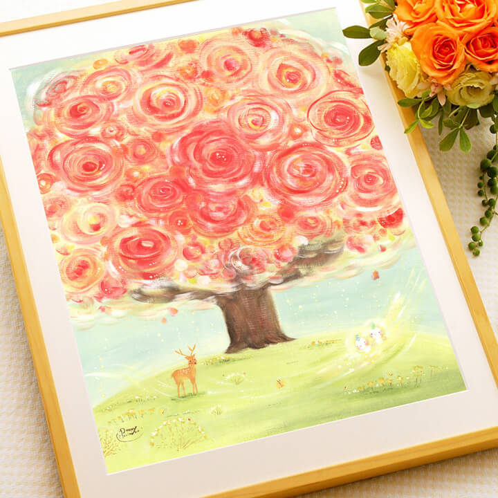 華やかな花の絵画、癒しの絵画、店舗・事務所・病院に飾る絵