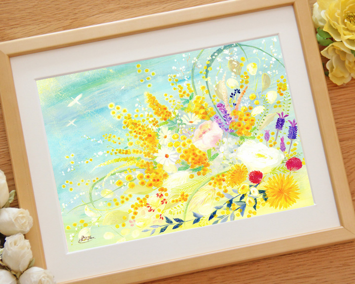 花畑の絵画