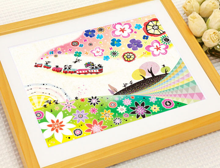 入学祝いプレゼント、娘のお祝い、出産祝い、かわいい絵画
