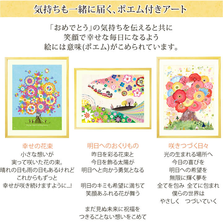 20歳、30歳、40歳の誕生日プレゼントに名前入れ・メッセージ入れ絵のアート
