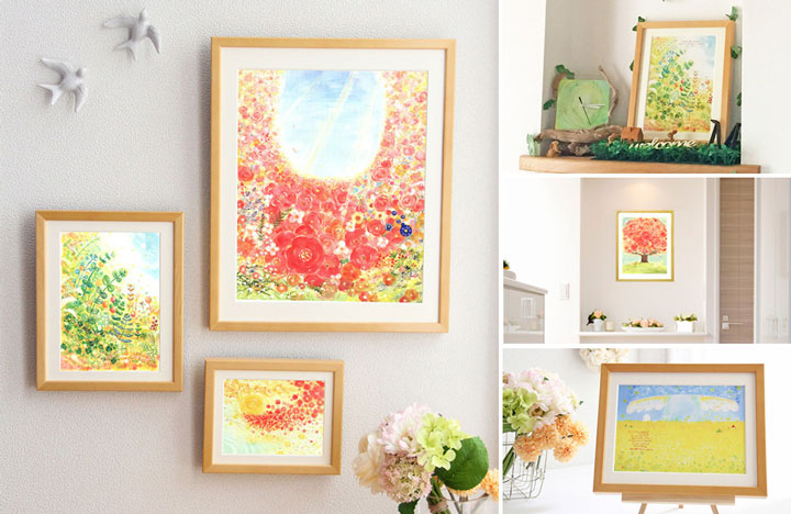 玄関やリビング 部屋に飾る幸せ絵画インテリア 絵画販売 通販 Kawaii Art