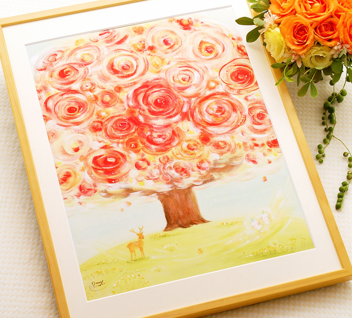 店舗に飾るインテリア、オフィスに飾る花の絵