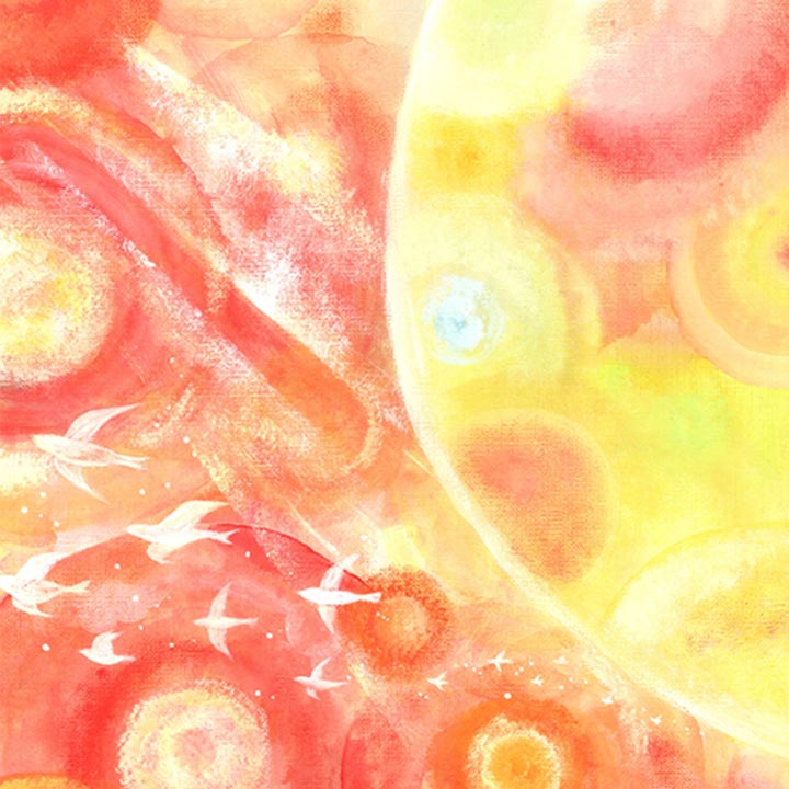 絵画「縁(えん) -すべての出逢いに感謝-」の細部（2）