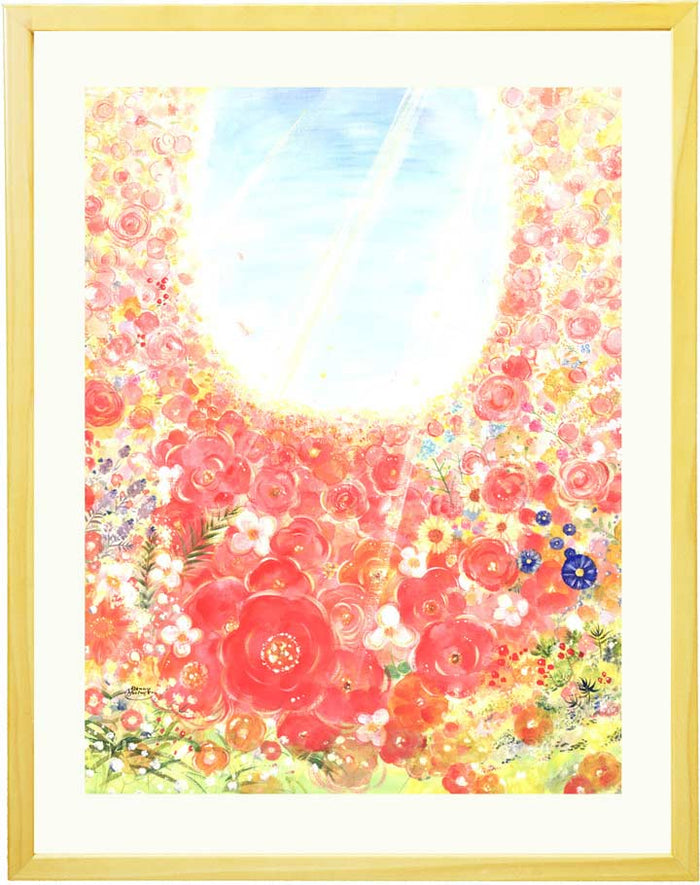 絵画「bloom」の額装作品全体