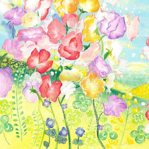 絵画「春風にのって」の細部 3