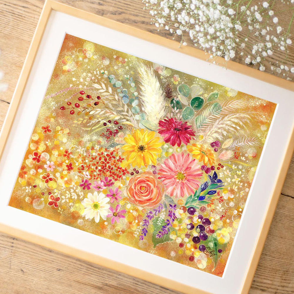 絵画「花実 ～hanami～」の細部（1）