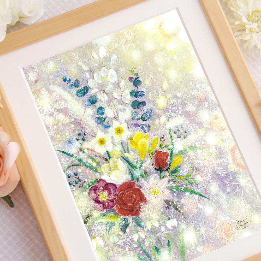 絵画「風花 ～kazahana～」の細部（1）