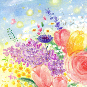 絵画「春の空の下」の細部 2