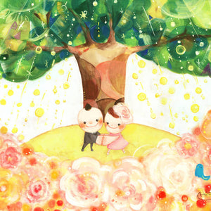 絵画「Shine Tree」の細部 2