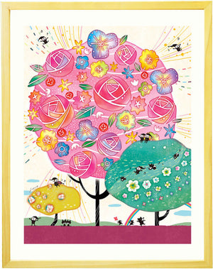 絵画「しあわせ花音(カノン)」の作品全体