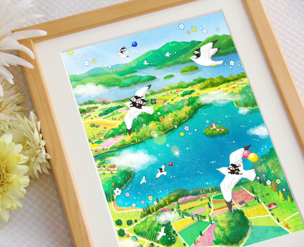 絵画「Bon Voyage!(ボン・ボヤージュ！)」の細部（1）
