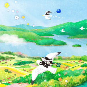 絵画「Bon Voyage!(ボン・ボヤージュ!)」の細部（4）