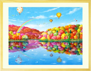 絵画「虹色紅葉(にじいろもみじ)」の作品全体