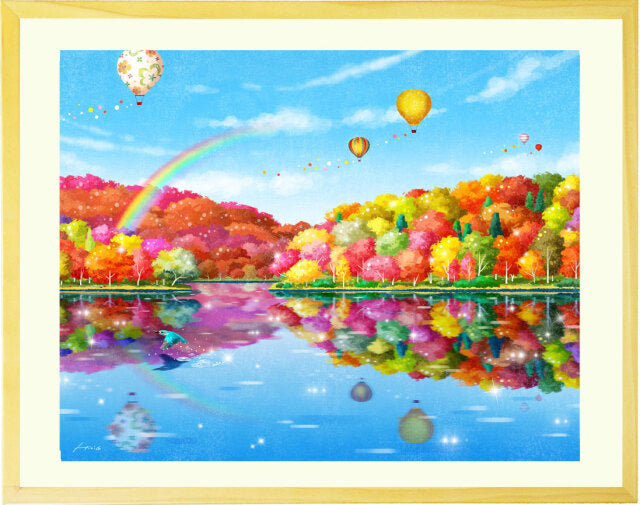 絵画「虹色紅葉(にじいろもみじ)」の作品全体