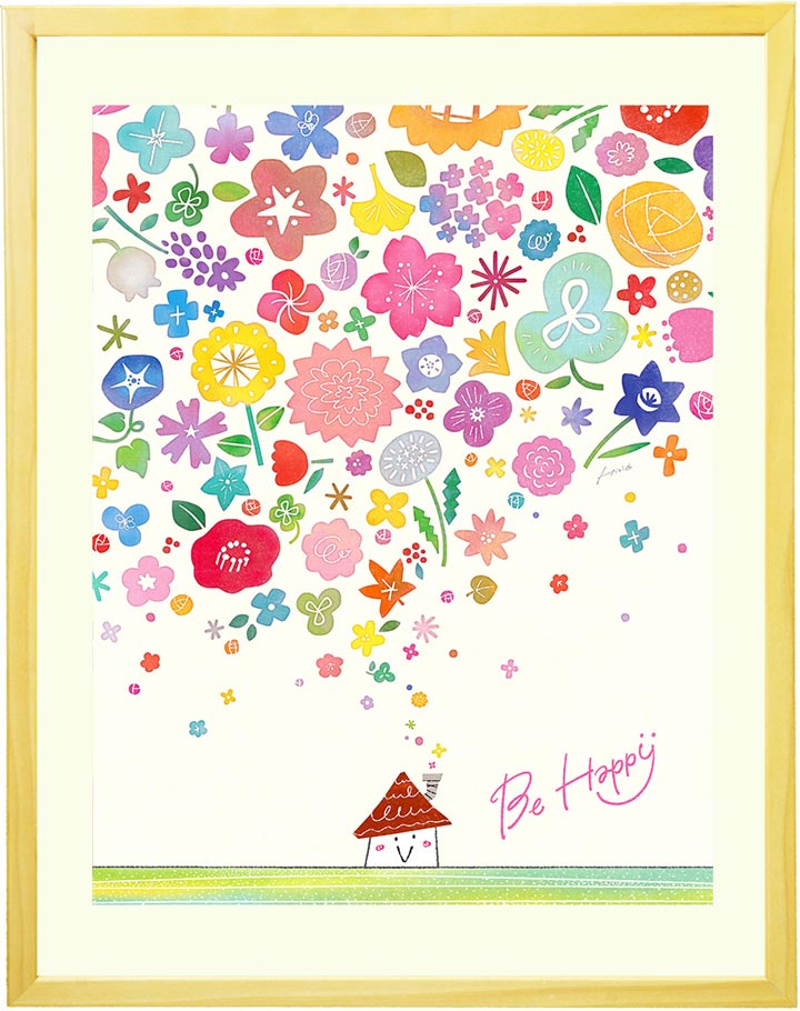 絵画「Happy Bouquet」の作品全体
