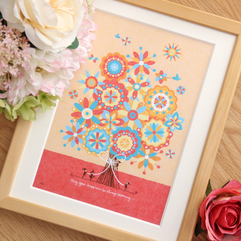 絵画「幸せの花束」の細部（1）