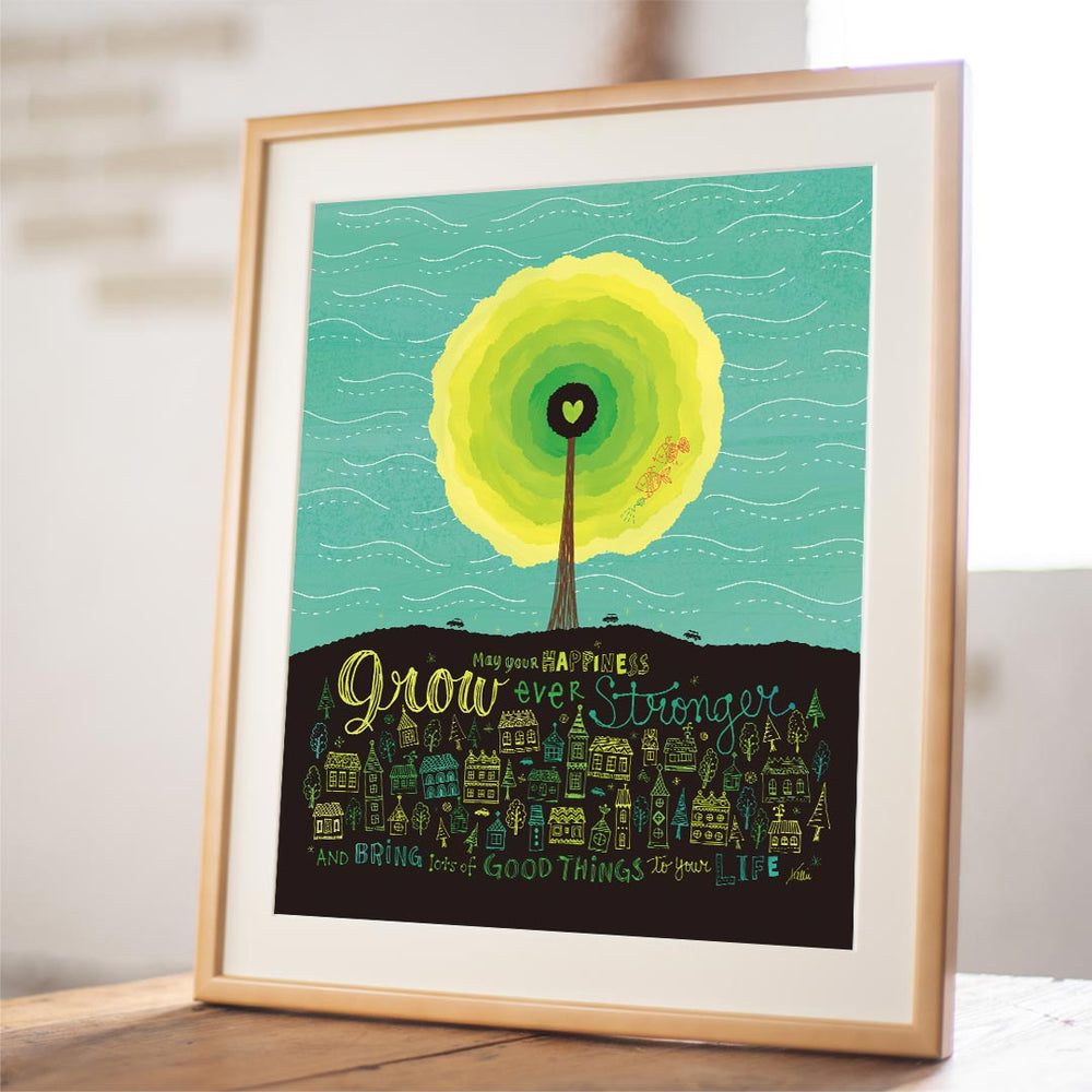 絵画「しあわせの芽」の細部（1）