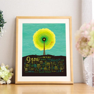 絵画「しあわせの芽」の細部（5）
