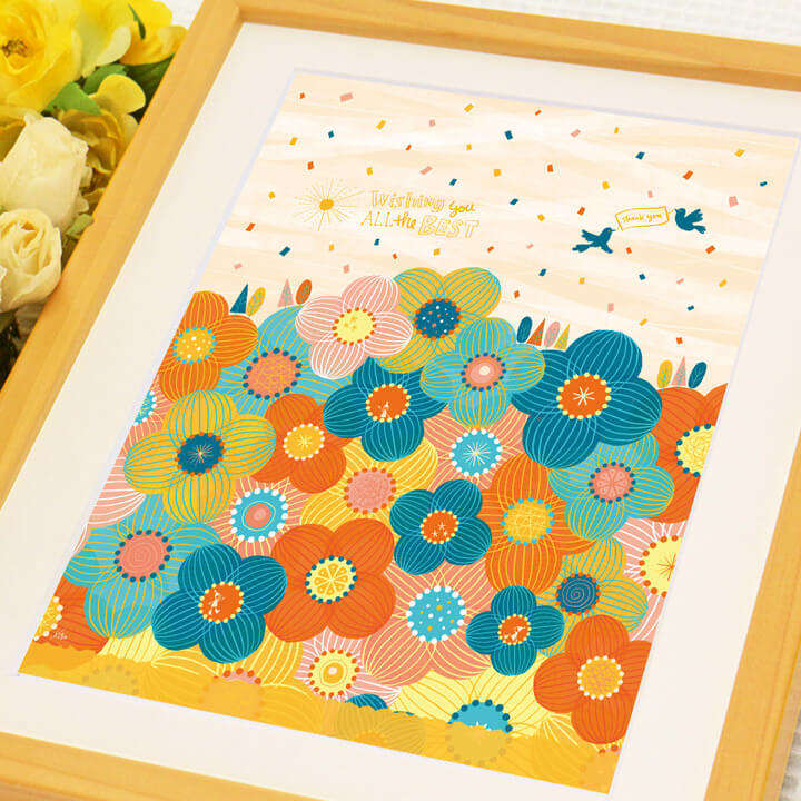 絵画「Wish ‐ありがとうの花‐」の細部（1）