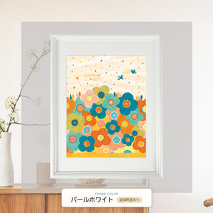 パールホワイト額に入れた「Wish ‐ありがとうの花‐」