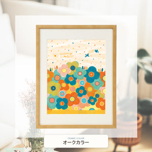 オークカラー額に入れた「Wish ‐ありがとうの花‐」