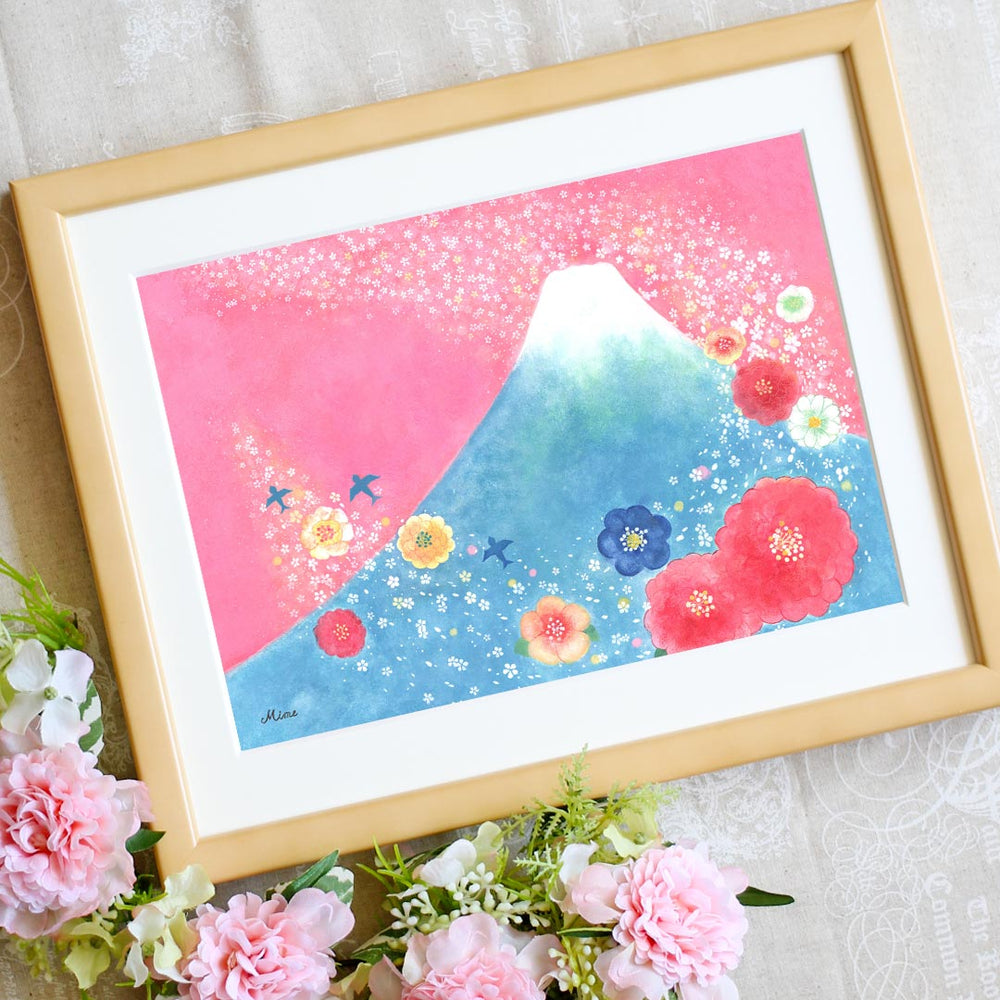 絵画「歓びの空へ」の細部（1）