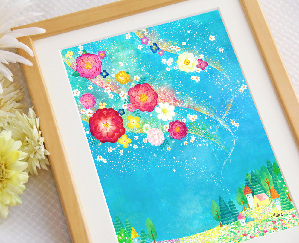 絵画「花のオーロラ」の細部（1）