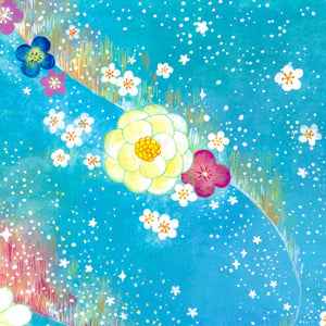 絵画(ミニ) 「花のオーロラ」 (mime)