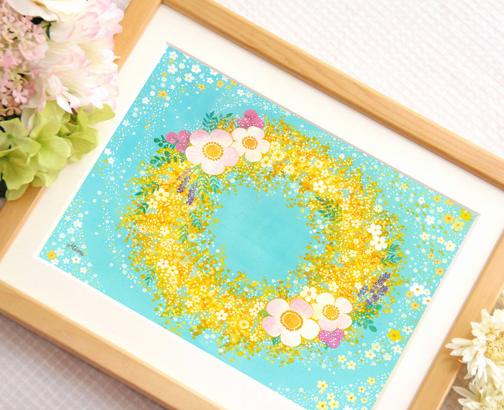 絵画「つなぐ、つむぐ」の細部（1）