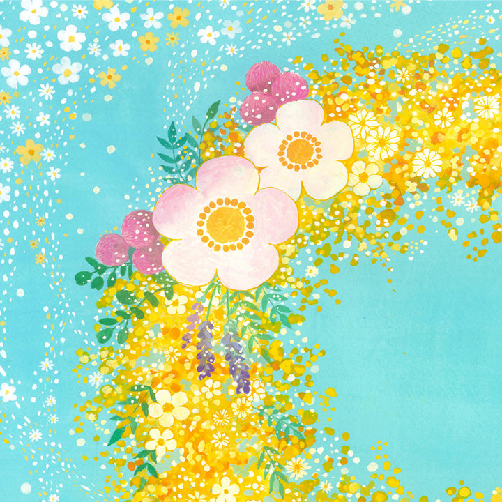 絵画「つなぐ、つむぐ」の細部（2）
