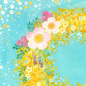 絵画「つなぐ、つむぐ」の細部（2）