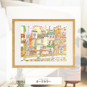 オークカラー額に入れた「PRESENT ‐プレゼント‐」