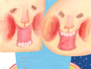 絵画「笑って♪」の細部（1）
