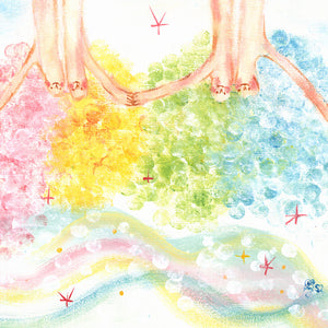 絵画「色とりどりの世界」の細部（4）