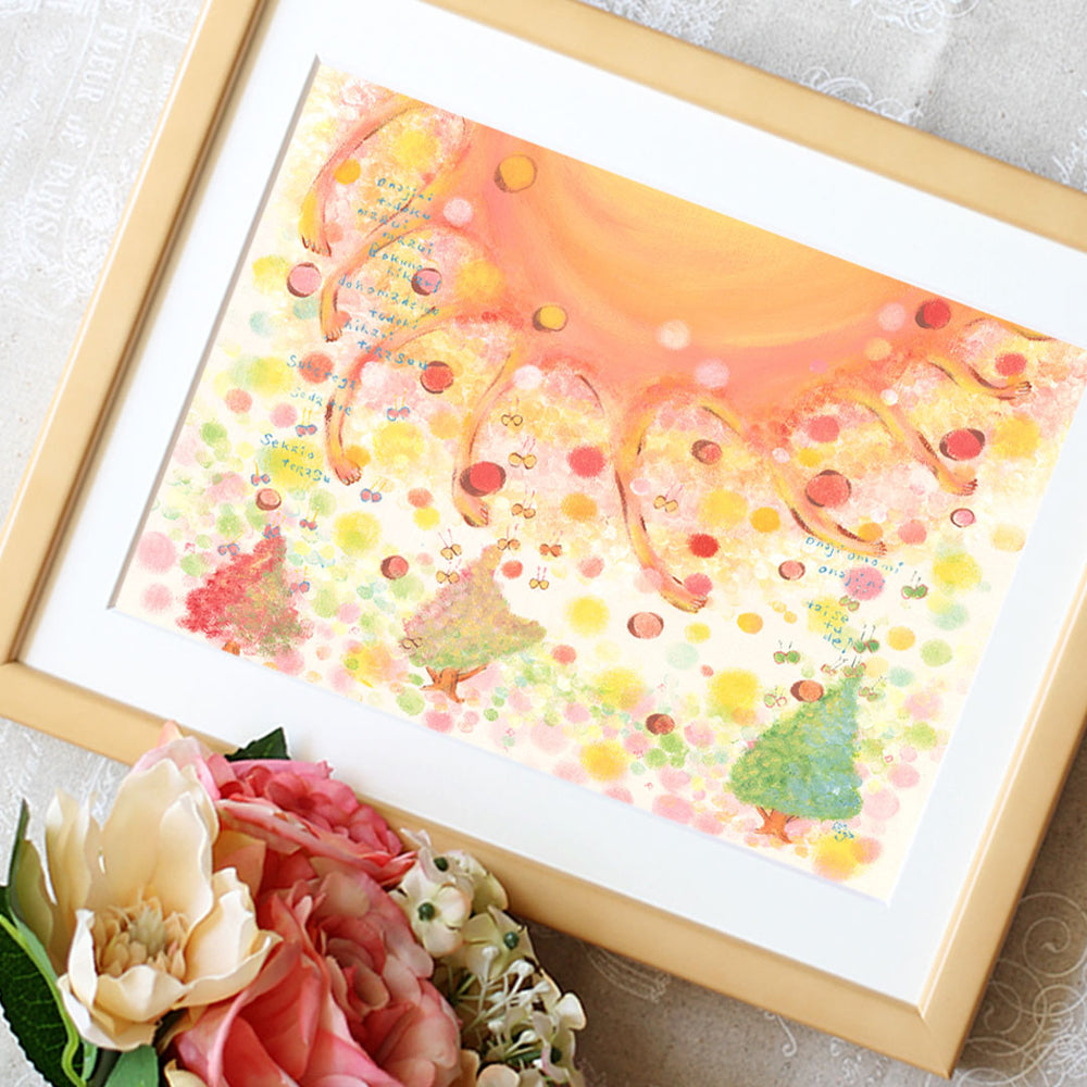 絵画「丸い心」の細部（1）