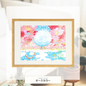 オークカラー額に入れた「Tomorrow」