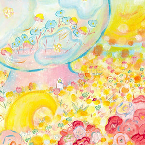 絵画「陽だまり」の細部（2）