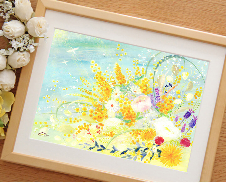 花畑の絵画