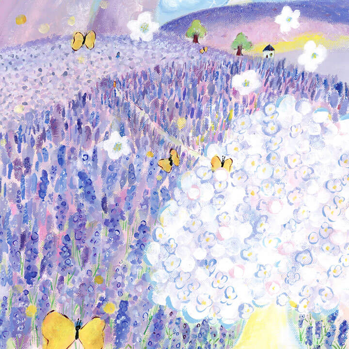 華やかな絵画、花の絵、カラフル、ポップな絵画、洋画風、元気になれる絵画