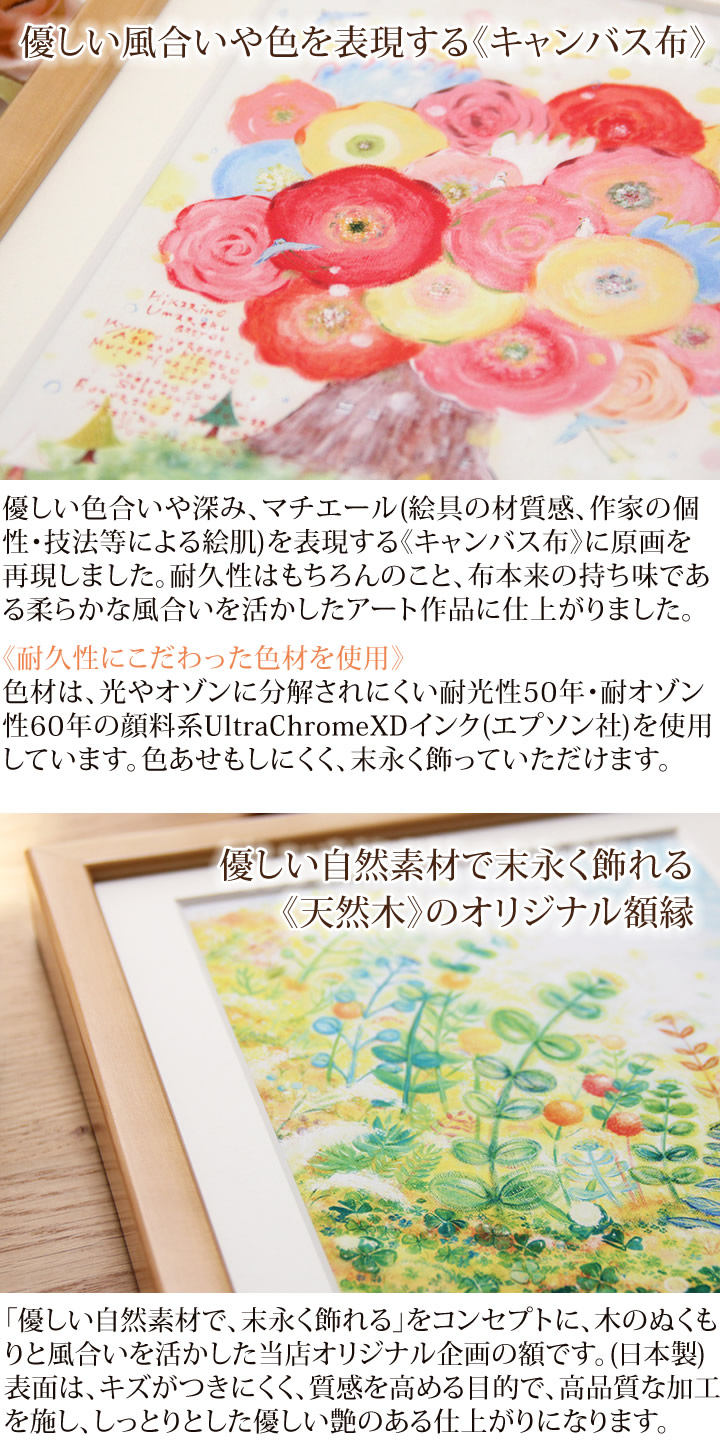 品質へのこだわり、キャンバスアート