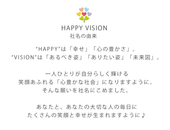 HAPPY VISION 会社名由来